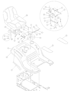 Fender Assembly Diagram and Parts List for 13A1762F729 2007 Yard Machines Lawn Tractor